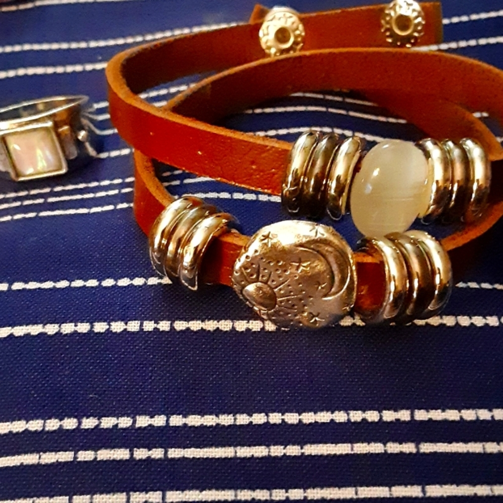 Sun and the Moon Bracelet and Ring set.